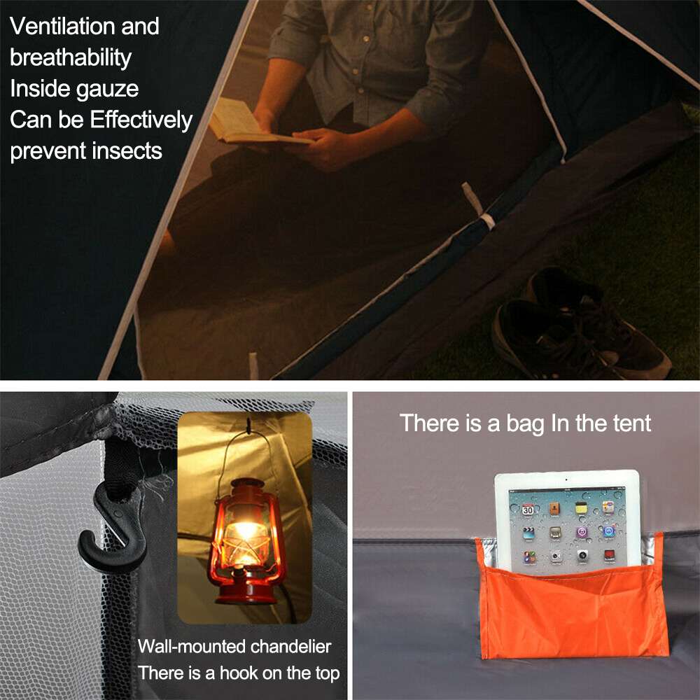 Cheap Goat Tents 3 4Person Outdoor Camping Automatic Quick Open Family Tent Fast Pitch Tent Fit Waterproof Sun Shelter Outdoor Instant Setup Tent   